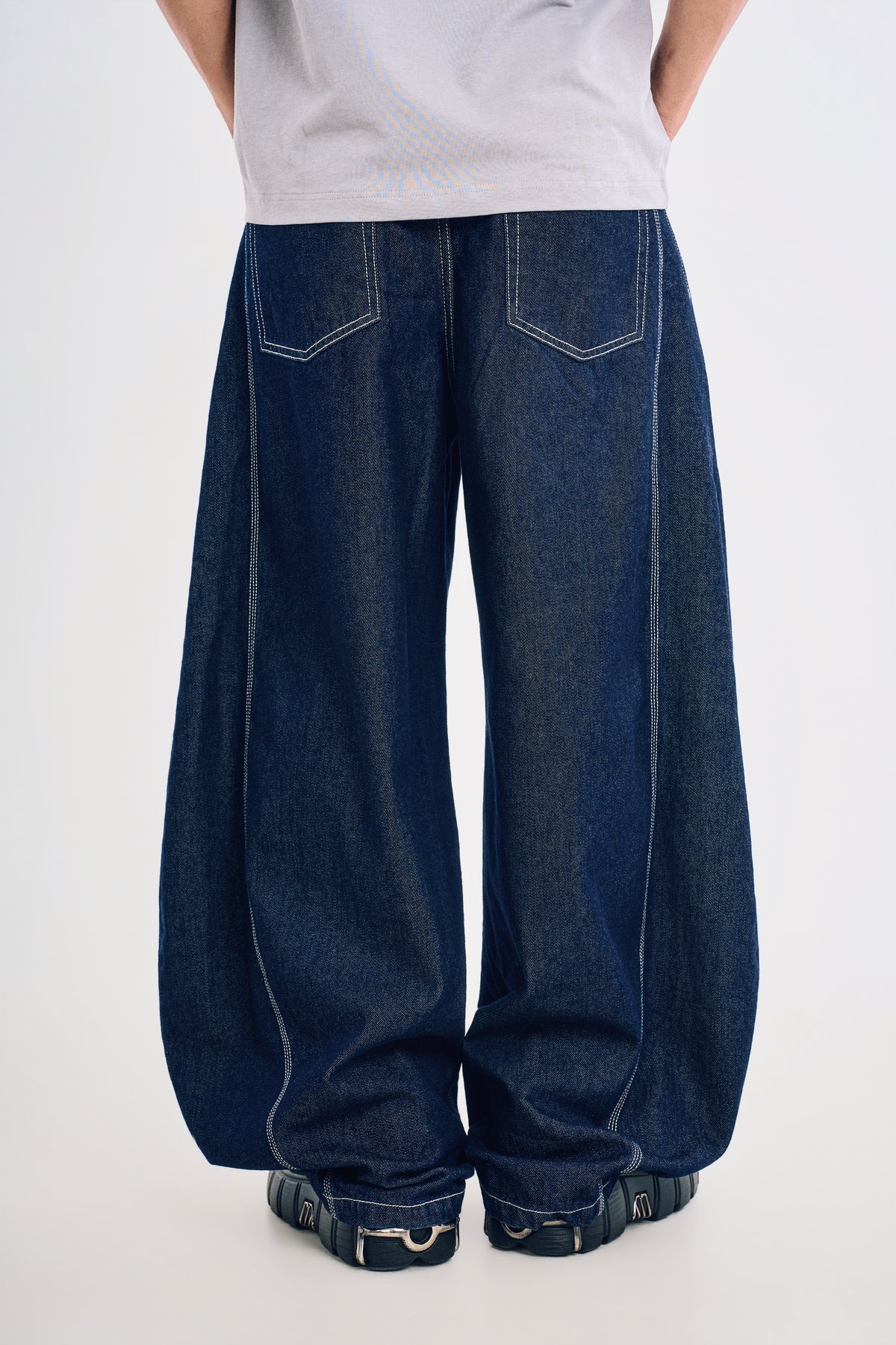 Quần Jeans Nam Ống Cong Phồng 3D