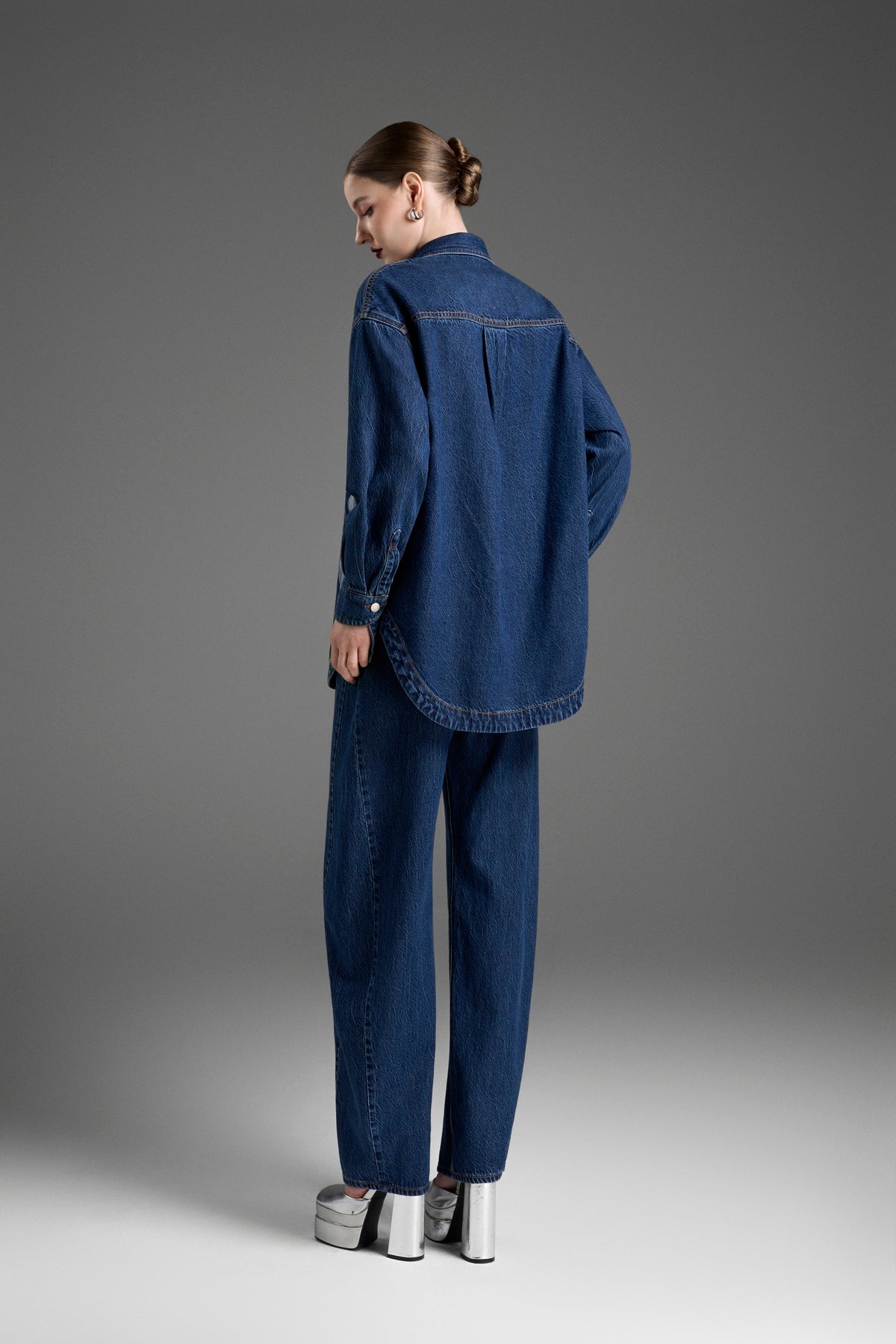 Quần Jeans Nữ Ống Cong Họa Tiết Laser